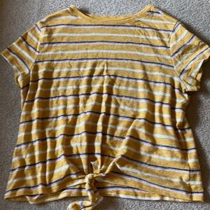 yellow striped top size:XL